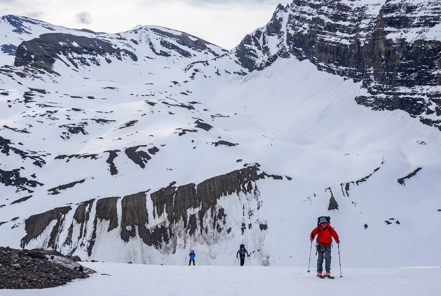 Gorgeous backdrop every day you're out on the Wapta Traverse