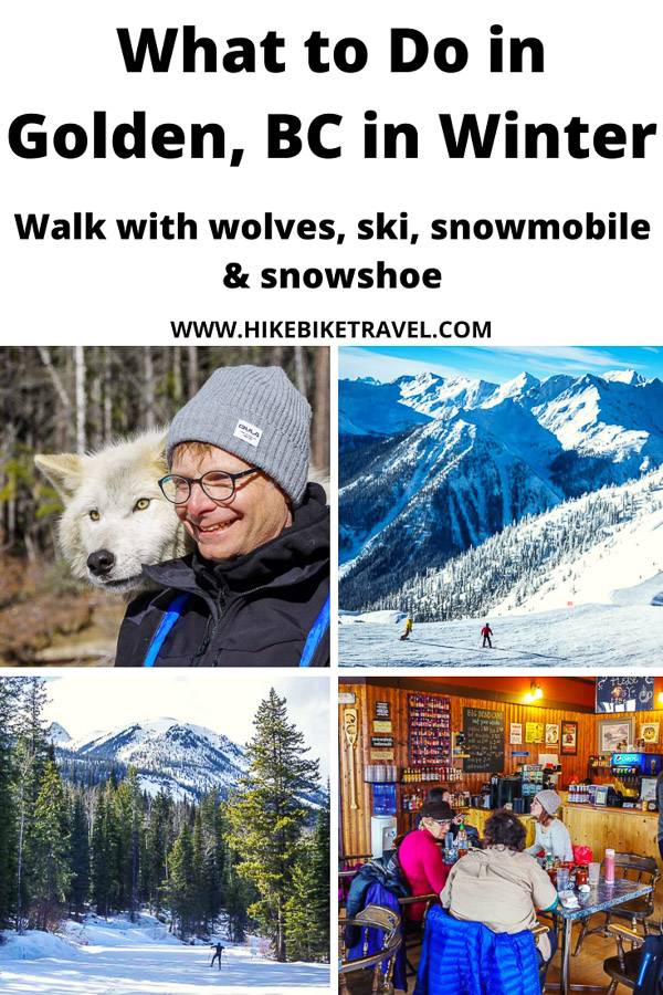 What to do in Golden, BC in winter -ski, snowshoe, snowmobile & walk with wolves