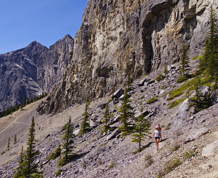 A lot of concentration is required on the scree so you don't fall and twist and ankle