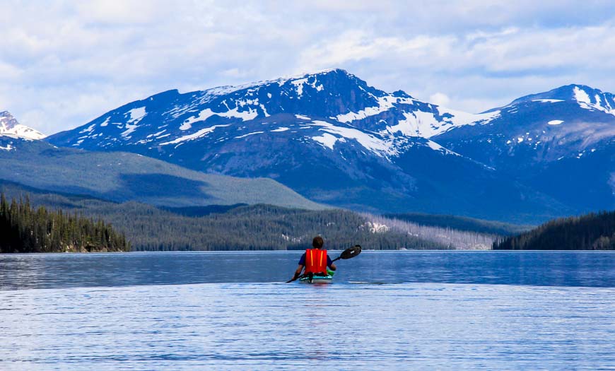 Paddling Maligne Lake