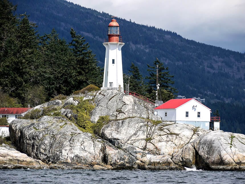 One of the fun day trips in Vancouver takes you by the Point Atkinson Lighthouse in Lighthouse Park