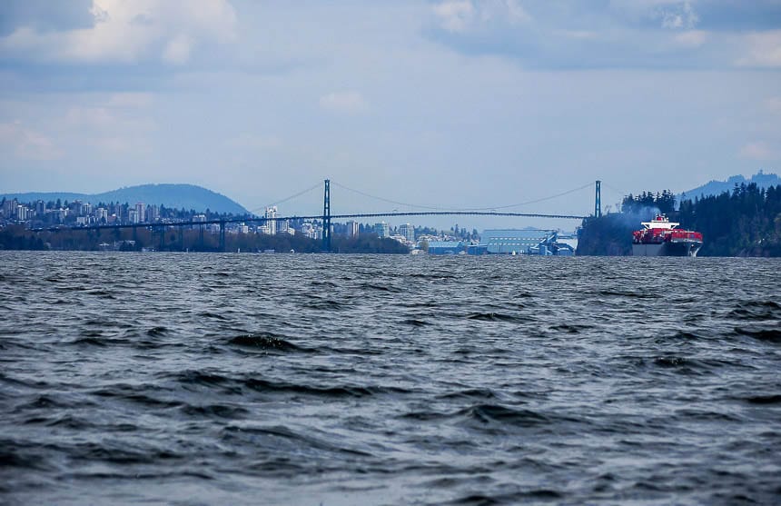 Day trips in Vancouver where you get a view of Lion's Gate from the water