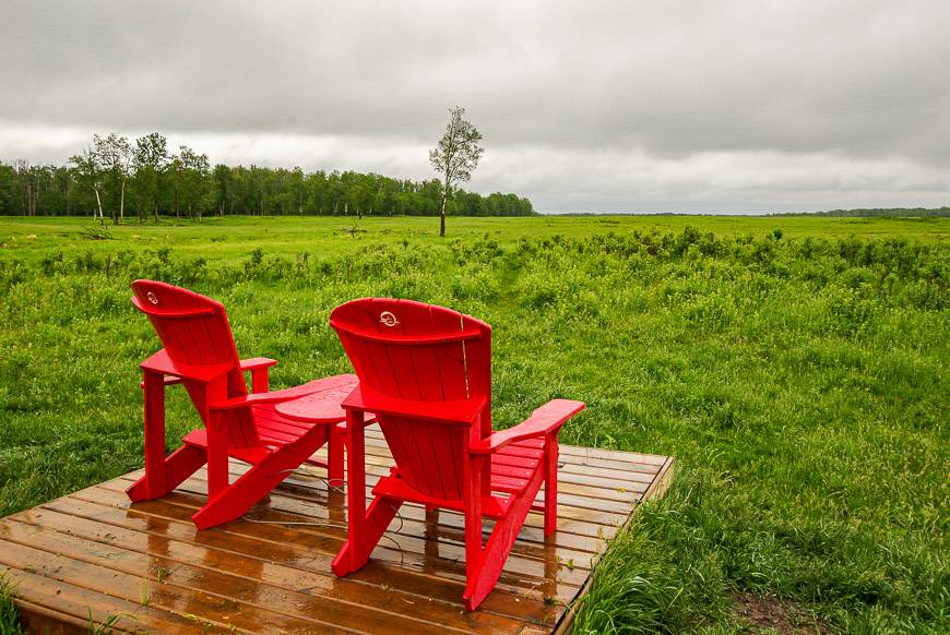 Have a red chair moment in Elk Island National Park