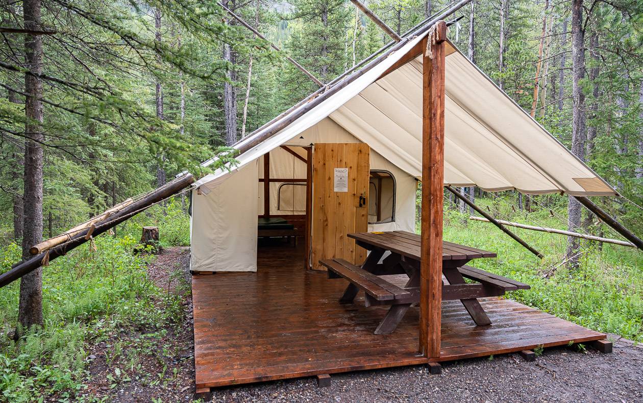 Trappers tent at Sundance Lodge