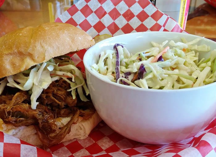 Pulled pork sandwich from Kodiak BBQ