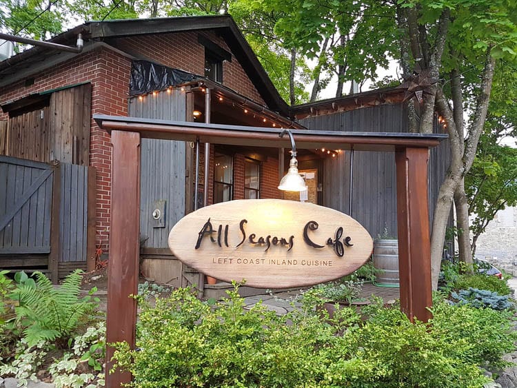  All Seasons Cafe on a little side street has excellent food and a lovely patio