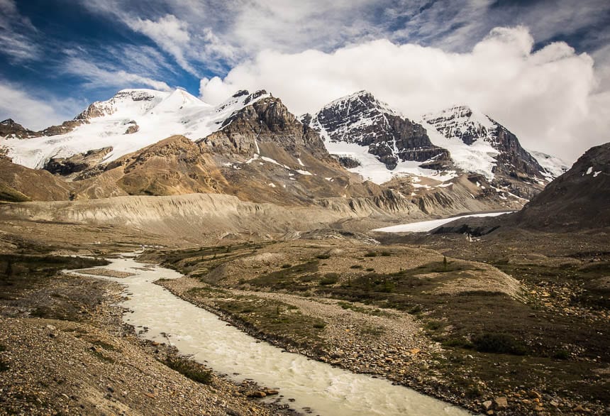 An atypical view of the Columbia Icefields