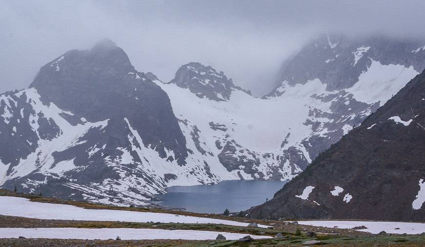 A possible thunderstorm didn't allow us to hike down to Cobalt Lake