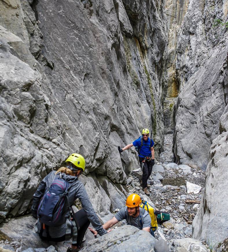 Canyoning in Jasper is challenging but fun