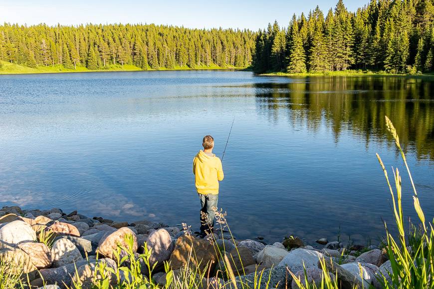 Fishing at Spruce Coulee