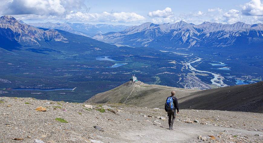 The well-worn trails are harder to descend than ascend