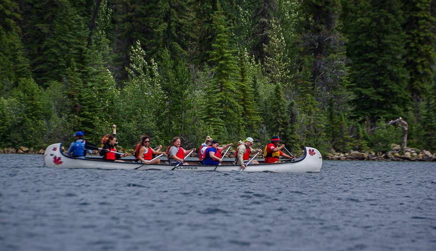 The Voyageur canoes looked like fun to paddle