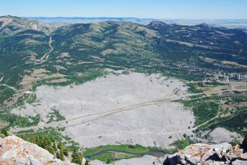 The Frank Slide seen from Turtle Mountain