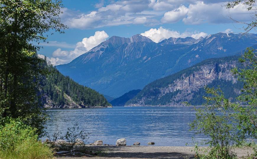 Along the waterfront you get views like this in Kaslo