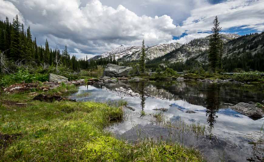 Stunning scenery just feet from the Kokanee Glacier Hut