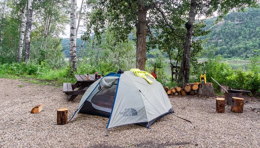 Our campsite at the deserted Pratt's Landing