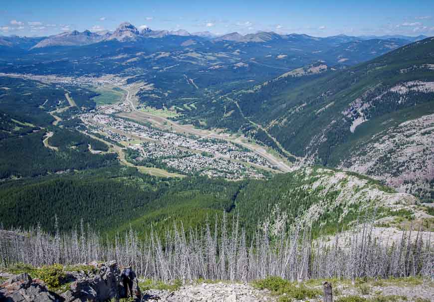 The view to Blairmore from Turtle Mountain