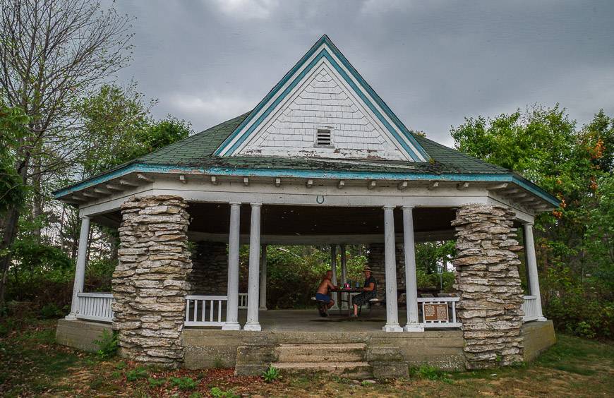 This old stone shelter offers respite from the wind on Gordon Island