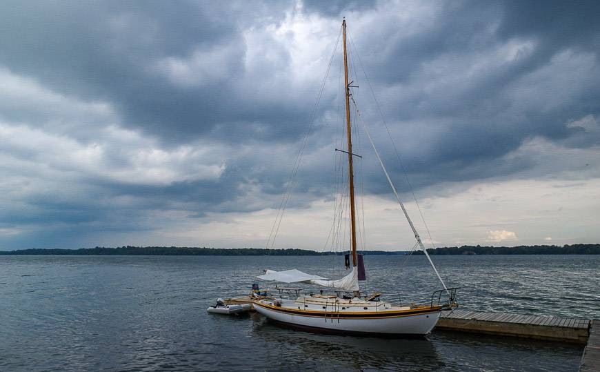 There seem to be a lot more sailboats than kayaks - and notice the docks; not meant for getting out of kayaks