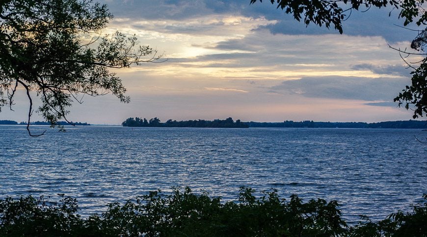 The view from our oTENTik cabin on Gordon Island