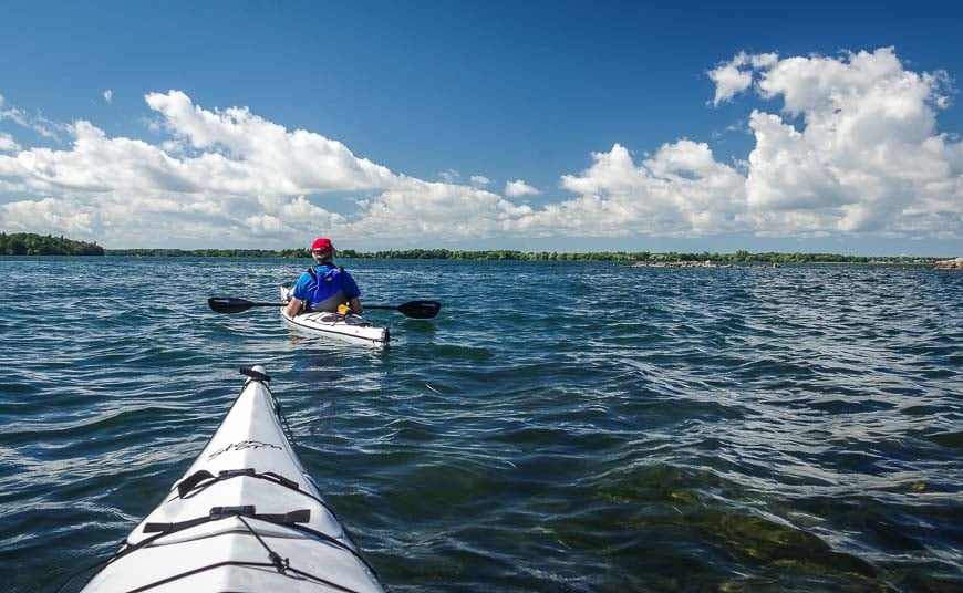 Looking out and knowing the next 20-30 minutes will be very hard paddling