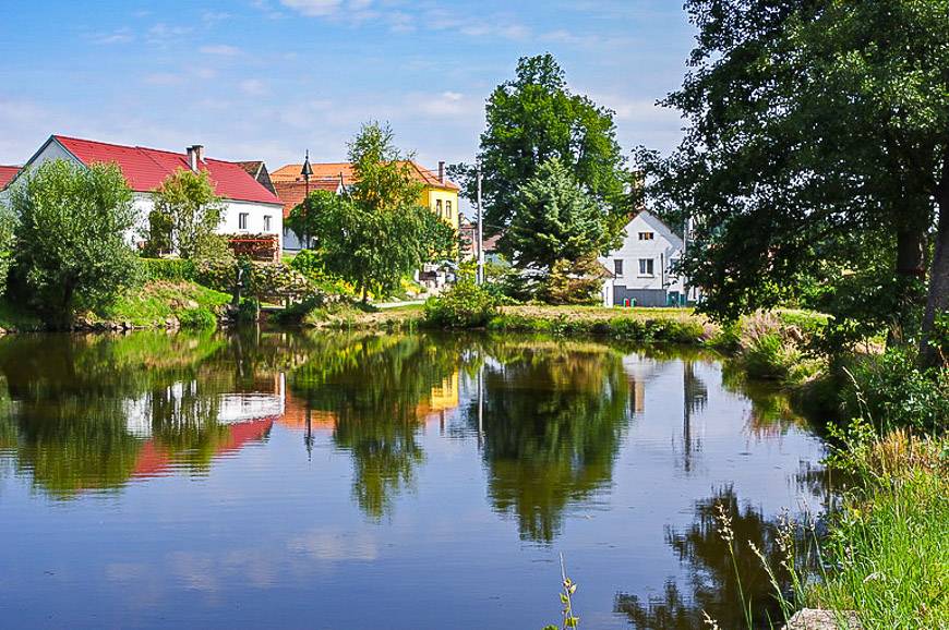 One of the pretty ponds you pass outside of Telc