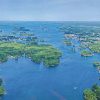 The New York side of the St. Lawrence River - seen on a 1000 Islands Helicopter tour