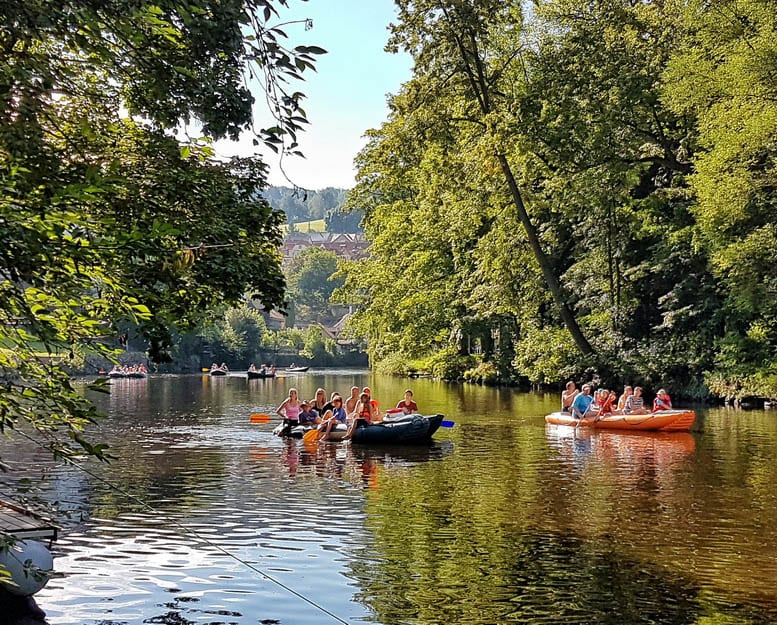 Rafting the Vltava River looks like a lot of fun