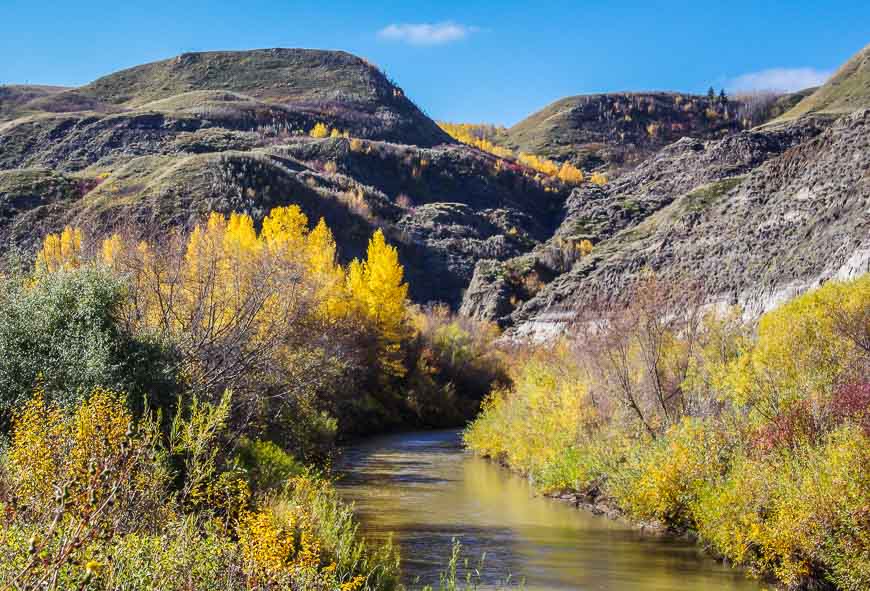 Spectacular fall scenery along the Rosebud River