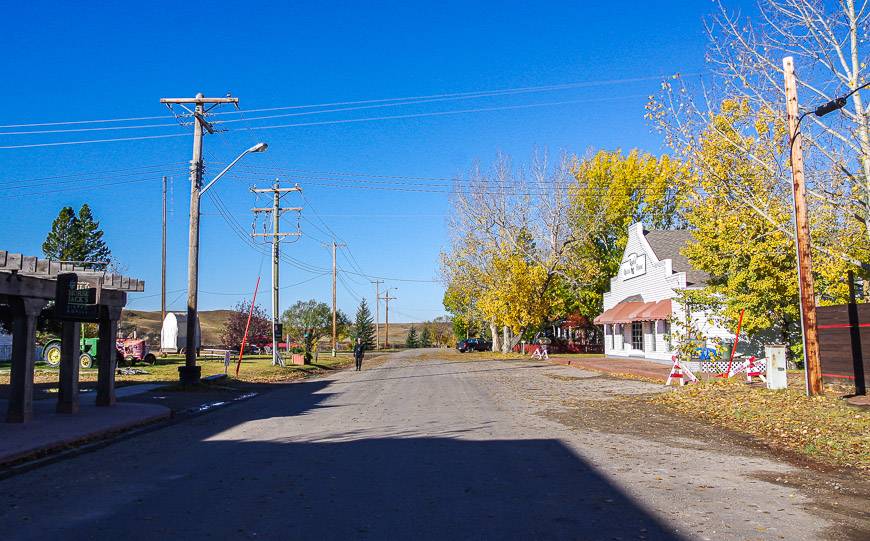 This is one of the two main streets in Rosebud Alberta