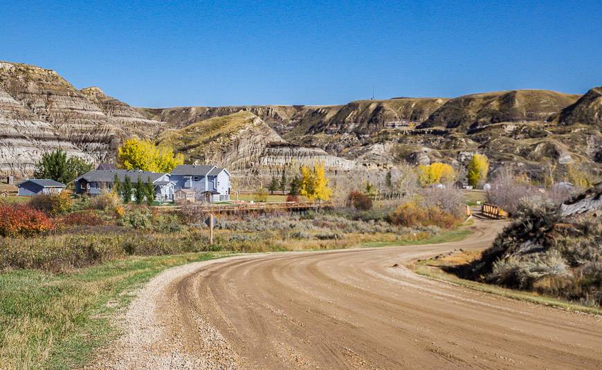 We turned around once we hit the dirt road