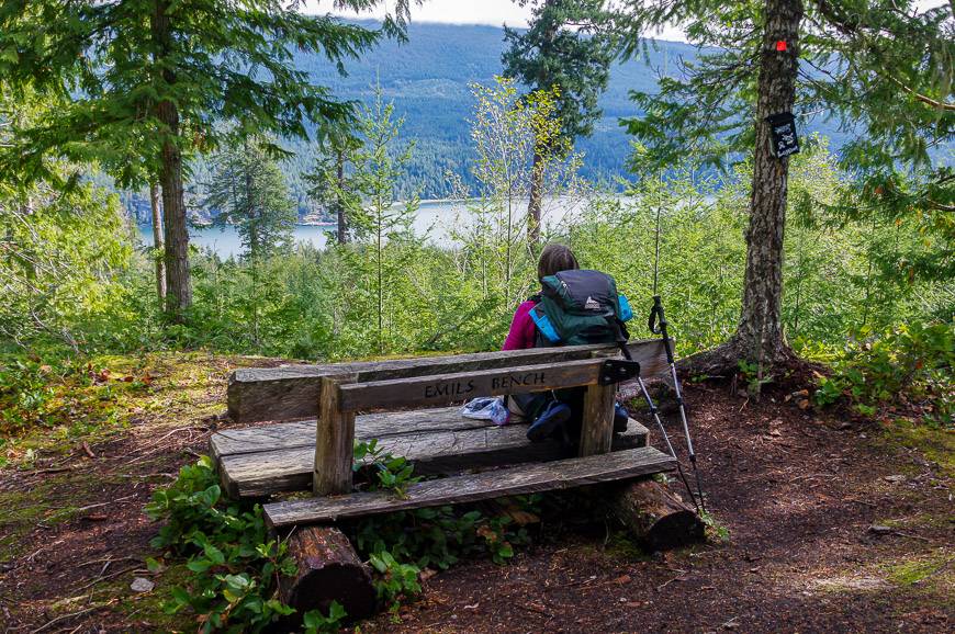 Looking out from Emil's Bench over the Malaspina Strait