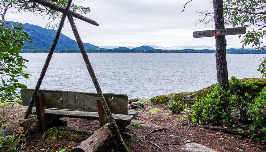 Beautiful view from Pirate's Cove on the Sunshine Coast Trail