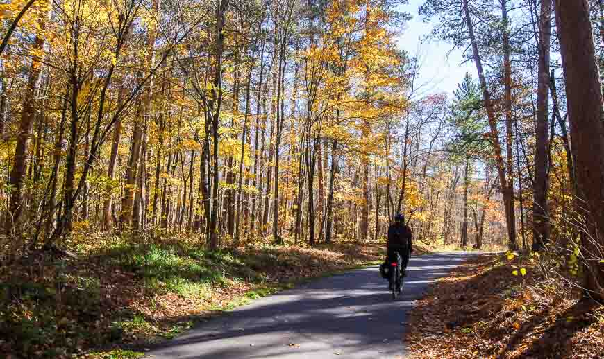 Really beautiful biking in October in Itasca State Park