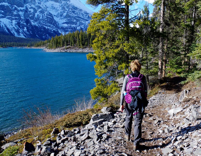 Trying the Arcteryx Trino tights on an unbelievably windy day in Kananaskis Country