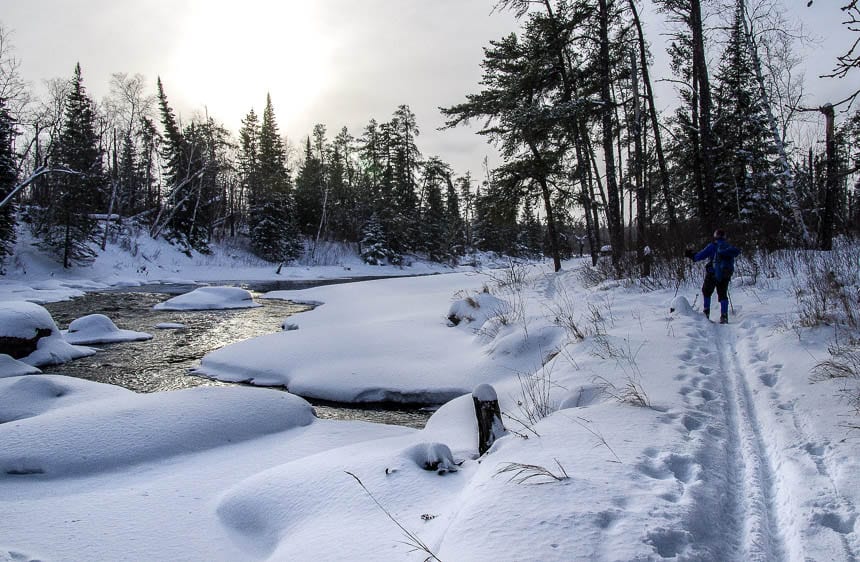 Beautiful cross-country skiing in Whiteshell Provincial Park