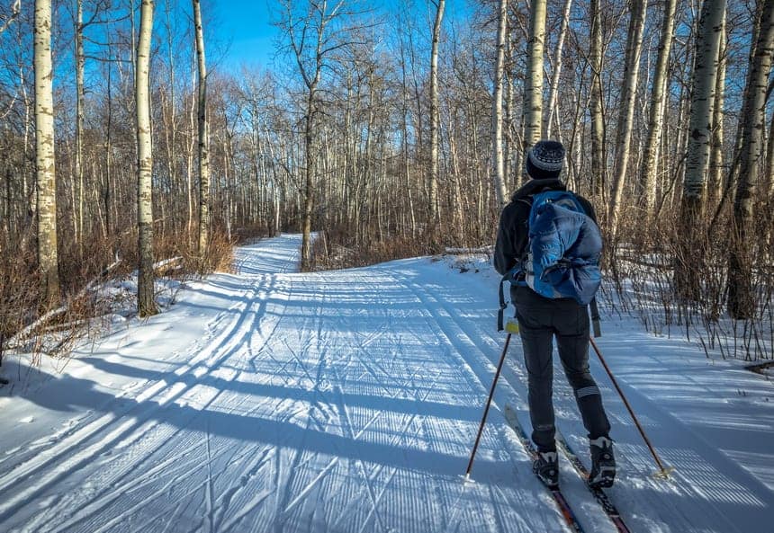 Very pretty cross-country skiing at the Strathcona Wilderness Centre