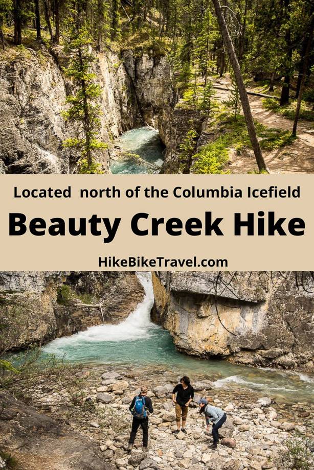 Beauty Creek + Stanley Falls hike located north of the Columbia Icefield in Alberta