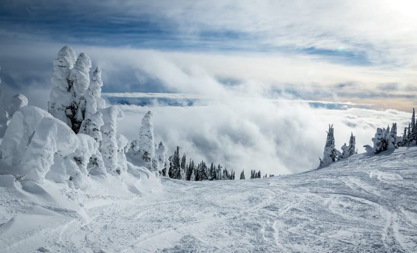 The incredible snow ghosts are in abundance up high on the mountain