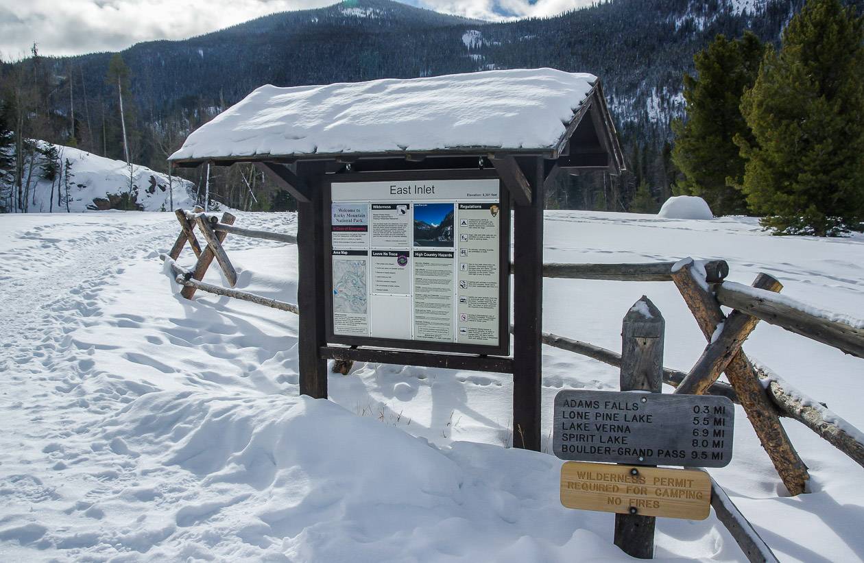 Trailhead for the East Inlet Trail