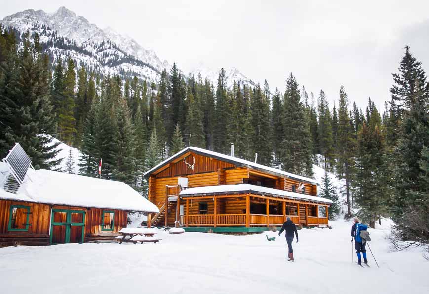 Skiing into Sundance Lodge