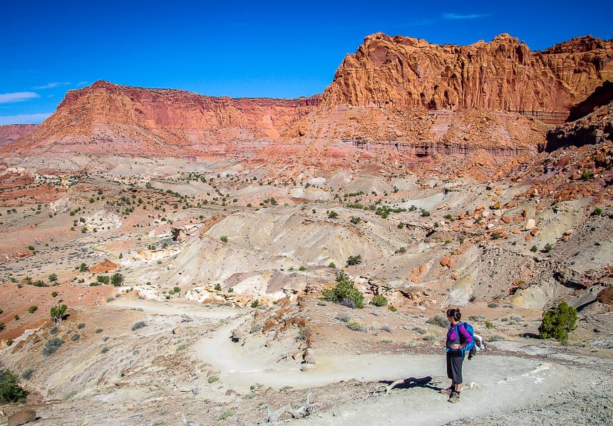 Take lots of water when you're hiking anywhere in Capitol Reef National Park