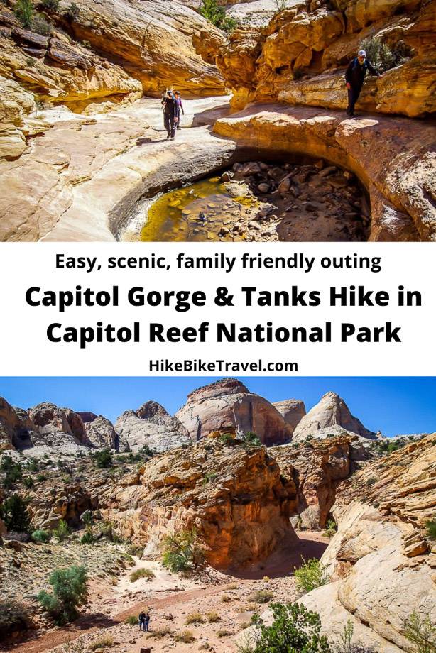 The fun & family friendly Capitol Gorge and Tanks hike in Capitol Reef National Park 