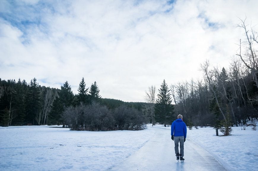 Skating in Cypress Hills Provincial Park, Alberta