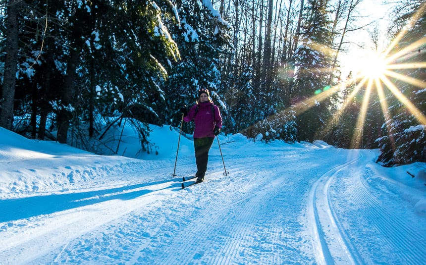 Heading back to the lodge before the temperature drops