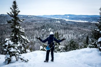 Beautiful views snowshoeing in La Mauricie National Park