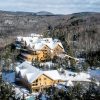 The Sacacomie Hotel from the air