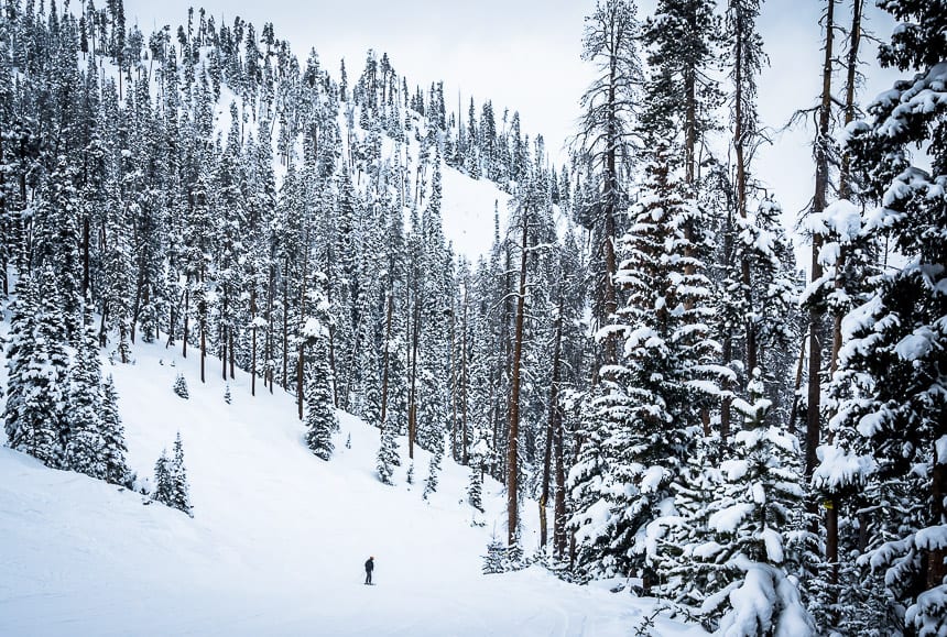 Skiing out on Corona Way