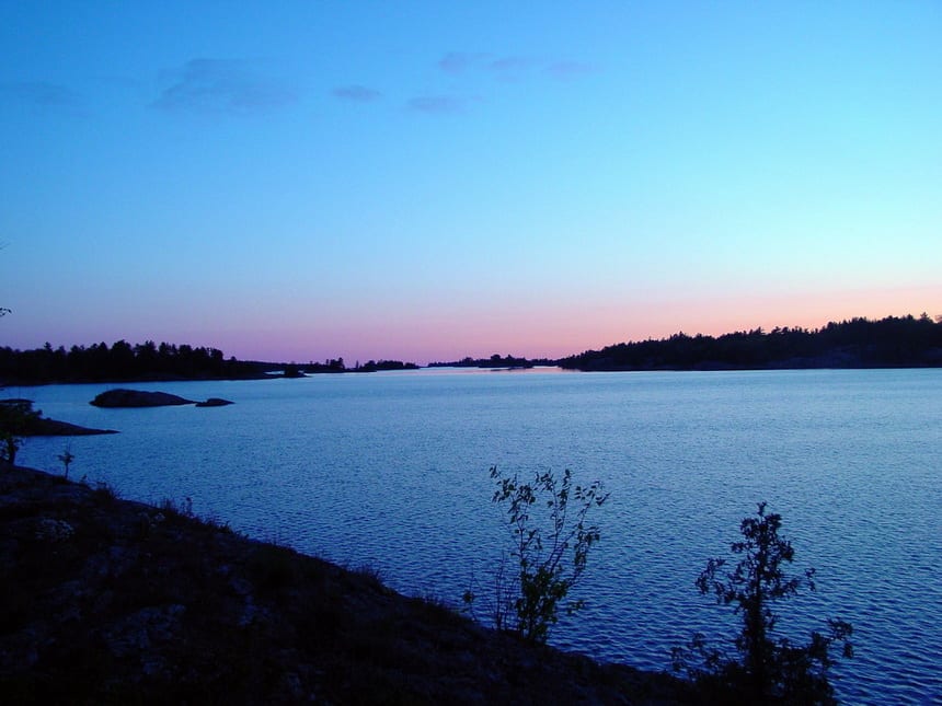 Enjoy sunsets like this on the north channel if you head out sailing