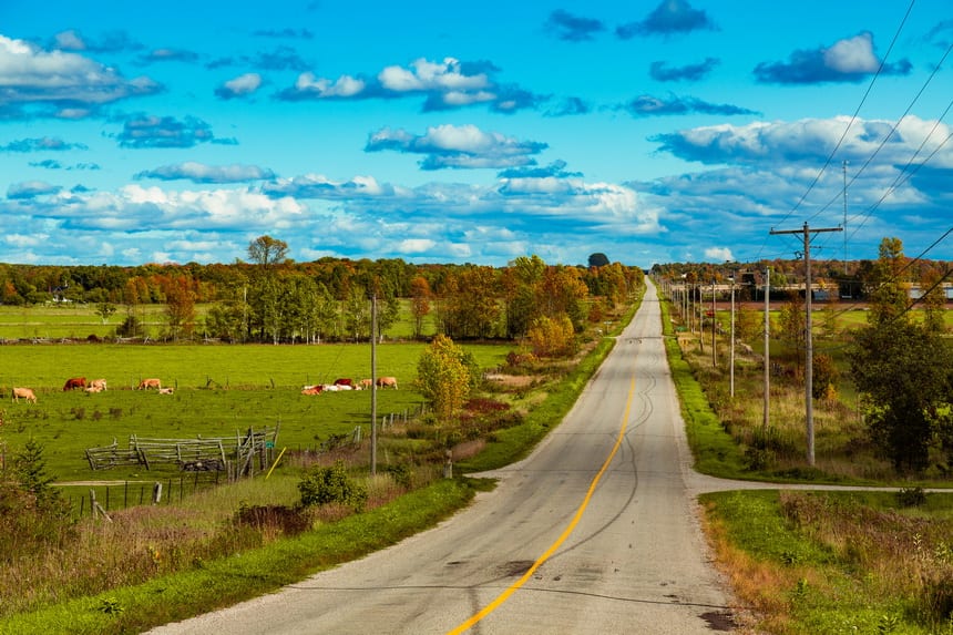 Lots of farm country on Manitoulin Island 